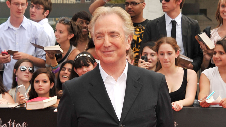Alan Rickman smiling