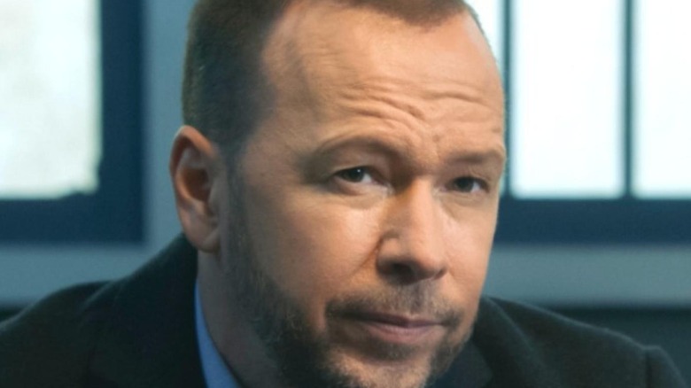 Donnie Wahlberg looking serious on Blue Bloods