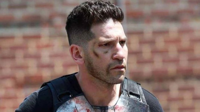 The Punisher staring forward