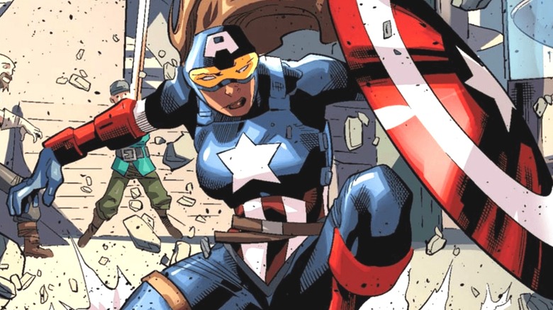Danielle Cage as Captain America using her shield