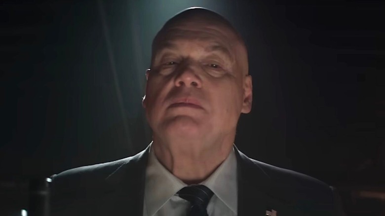 Kingpin wearing a black suit and tie in "Daredevil: Born Again" (2025-present)