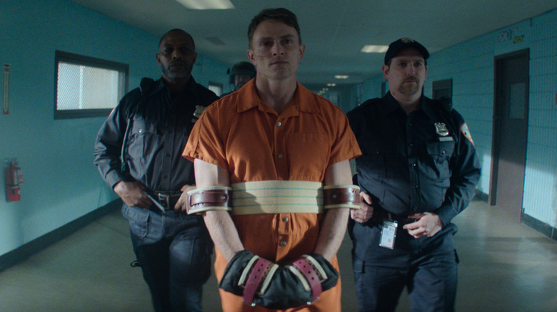 Bullseye being escorted in prison on Daredevil: Born Again