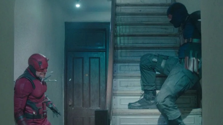 Bullseye fighting Daredevil in Daredevil: Born Again