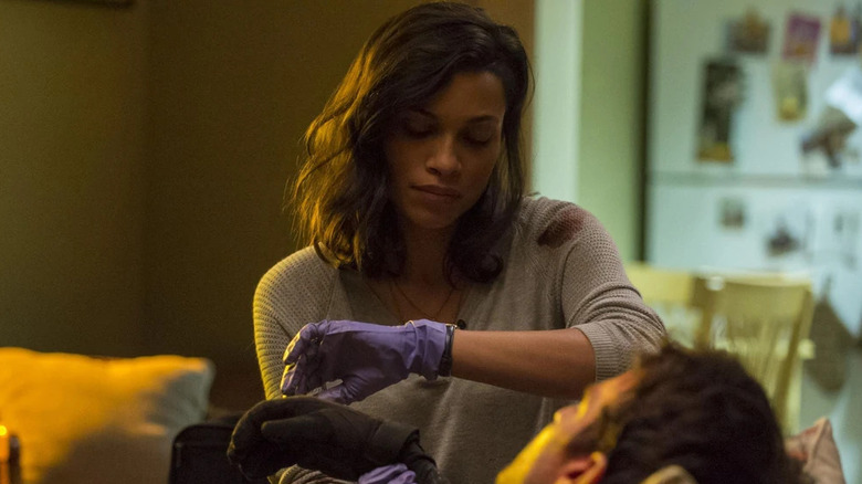 Claire Temple treating Matt Murdock on Daredevil