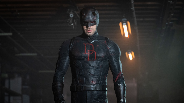 Daredevil wearing his black costume on Daredevil: Born Again