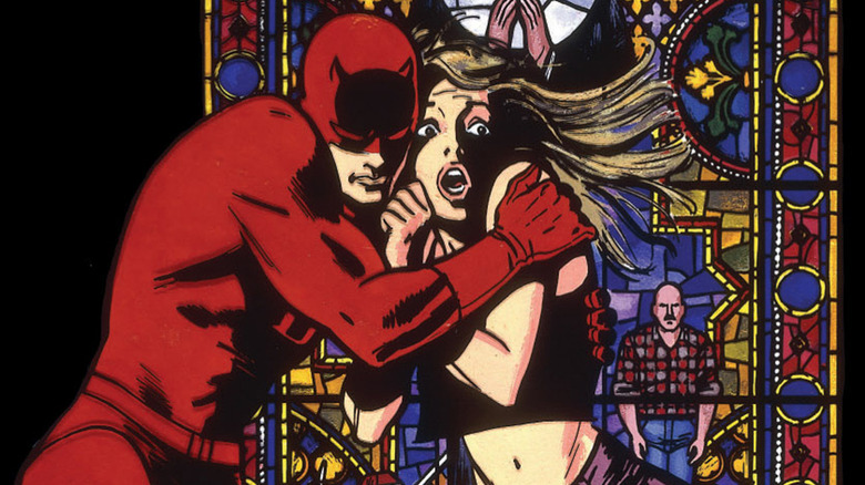 Daredevil clasps Karen