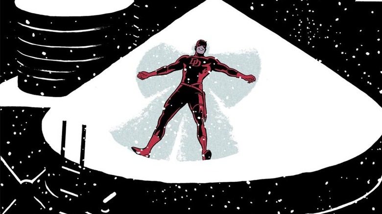 Daredevil does snow angels