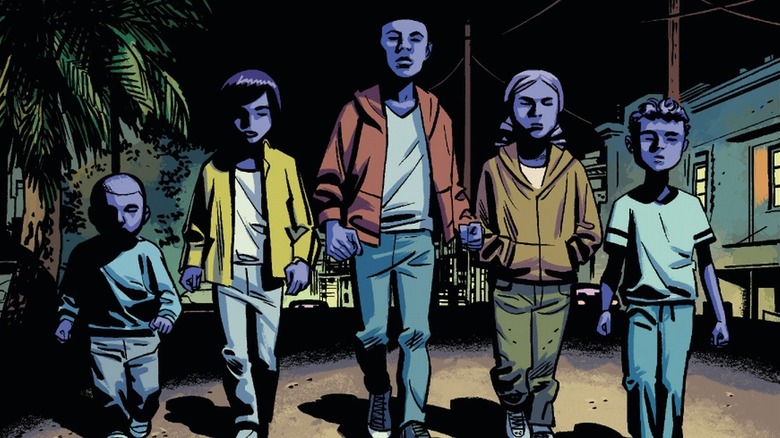 Purple Children on street