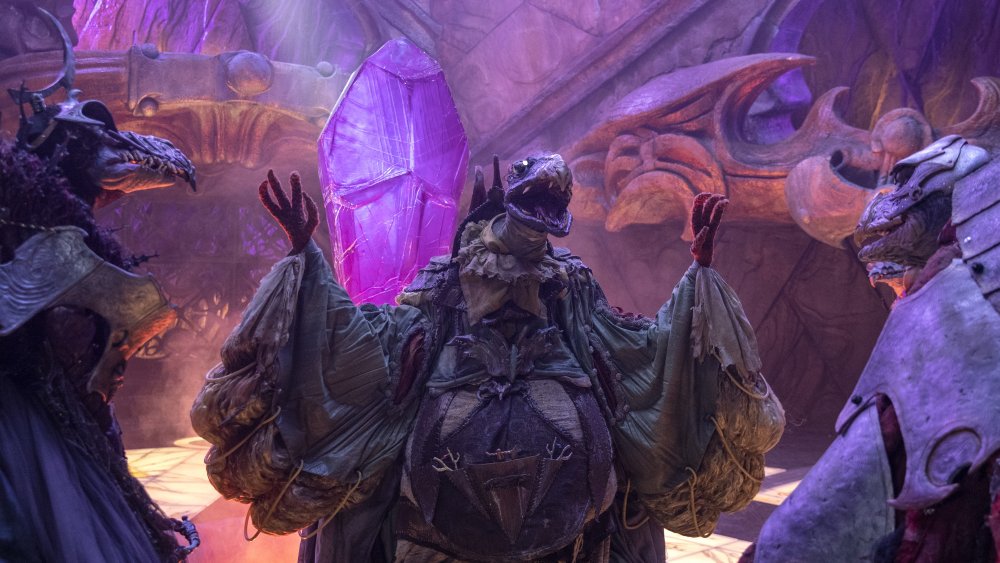 skekSo, skekTek, and skekSil discussing nefarious deeds in Dark Crystal: Age of Resistance