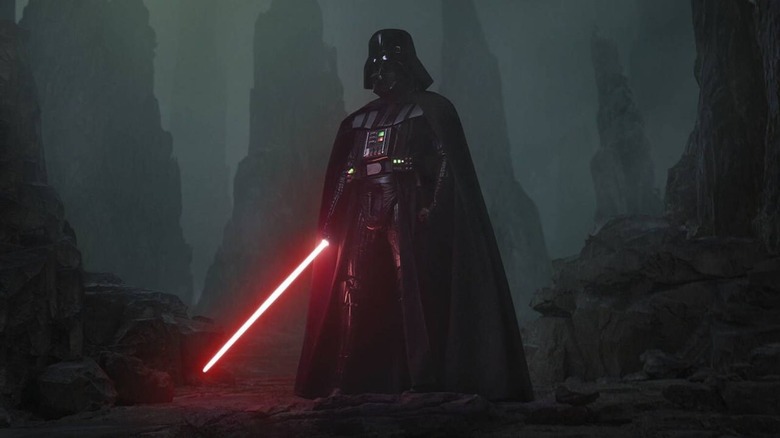 Darth Vader with red lightsaber