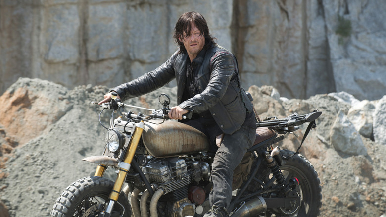 Daryl sitting on his motorcycle outside (2015)