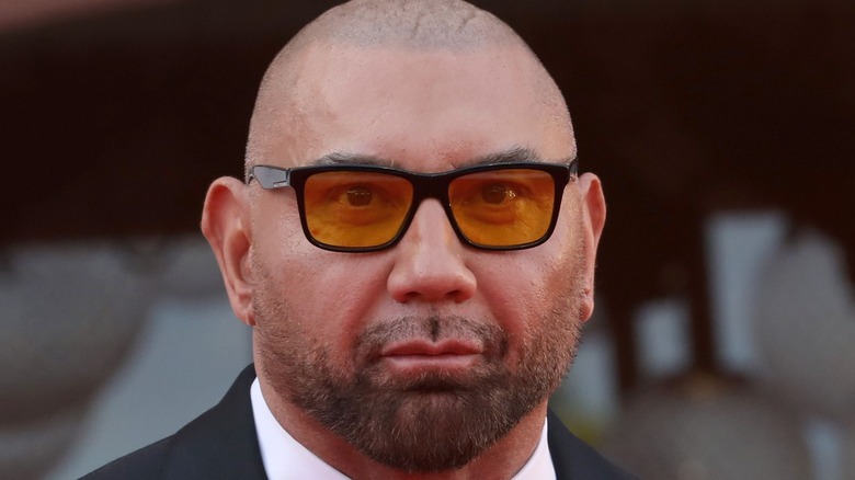 Dave Bautista wearing sunglasses