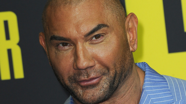 Dave Bautista grinning red carpet