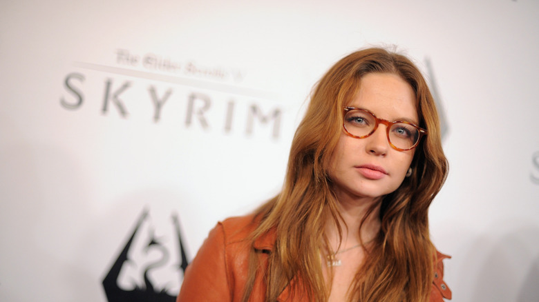 Daveigh Chase wearing glasses