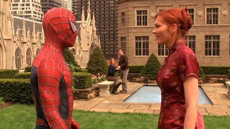 Spider-Man talks to MJ
