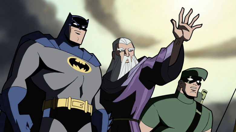 Merlin with Batman and Green Arrow