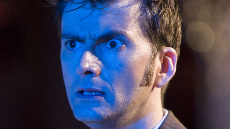 Doctor Who in blue light
