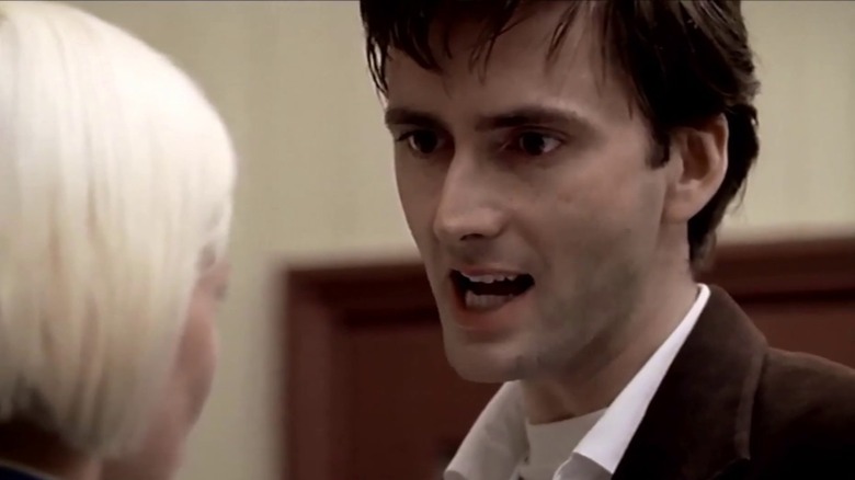 Tennant arguing with a woman