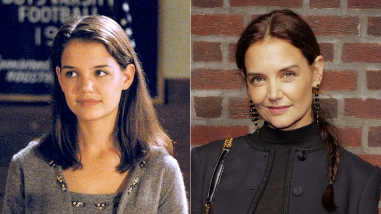 Joey looking uncomfortable, Holmes smiling