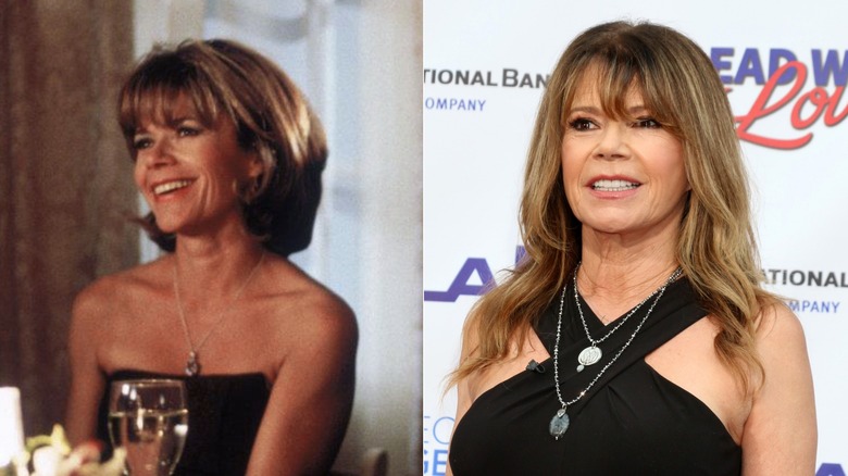 Mrs. Leery smiling at dinner, Humes on red carpet