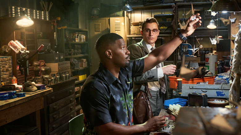 Jamie Foxx and Dave Franco working in Day Shift