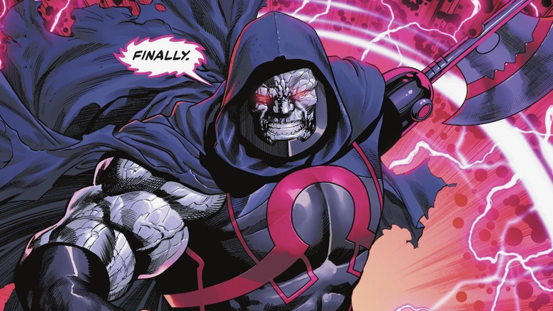 Darkseid arriving somewhere via boomtube portal
