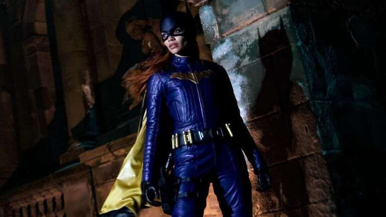 Leslie Grace's Batgirl on the roofs of Gotham in "Batgirl" (2022)