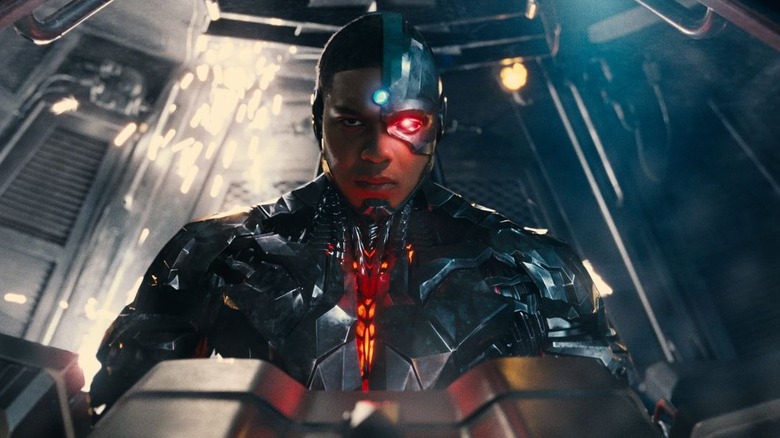 Cyborg in the driver's seat in "Zack Snyder's Justice League" (2021)