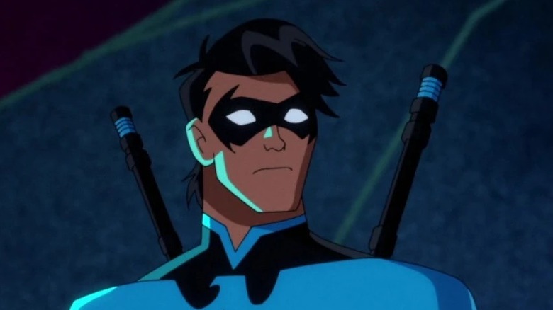 Nightwing looking distressed in "Harley Quinn" (2021)