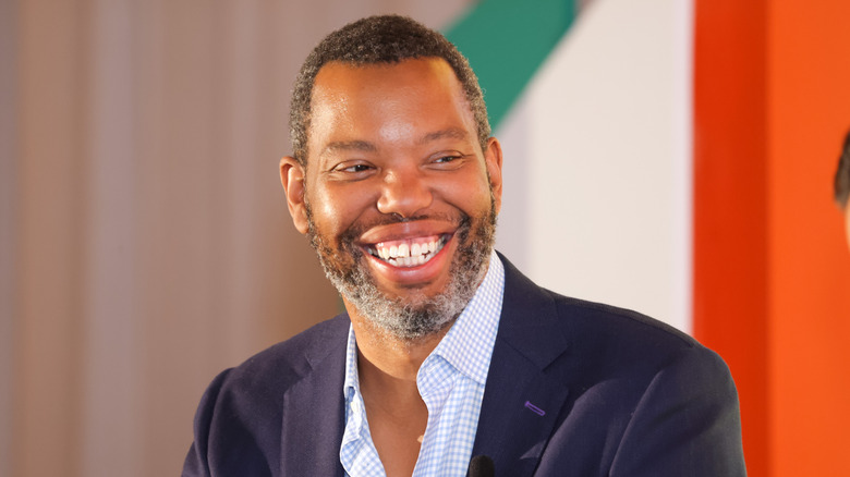 Ta-Nehisi Coates speaking at a panel in 2023