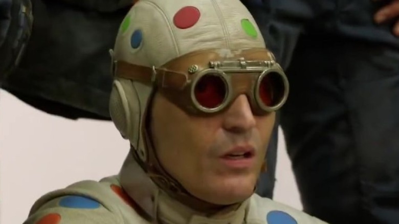 David Dastmalchian as Polka Dot Man in close-up
