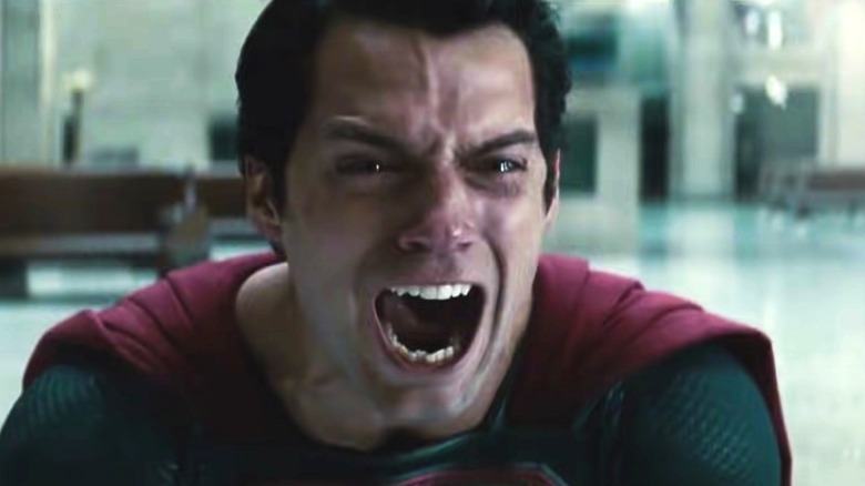 Henry Cavill reacting with horror