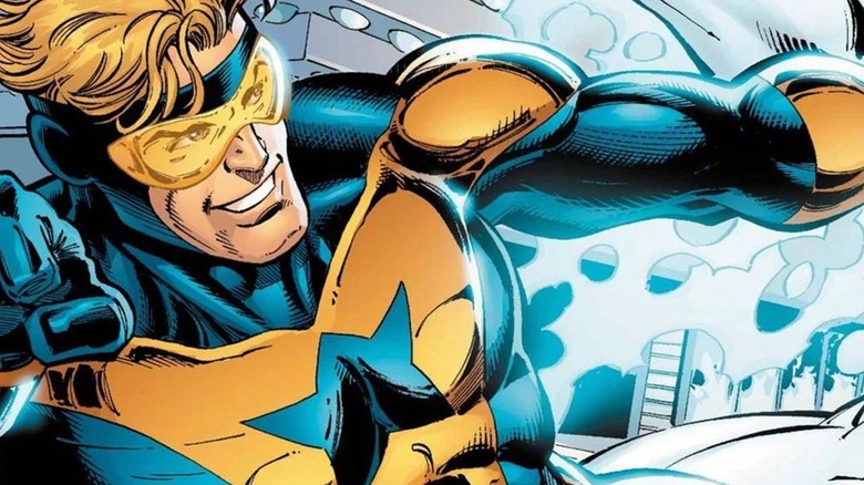 Booster Gold showing off his powers (2011)
