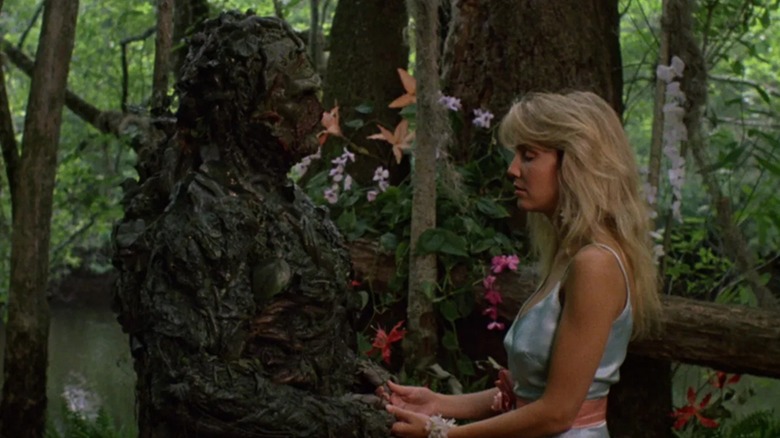 Swamp Thing and Abby Arcane meditating in "The Return of Swamp Thing"