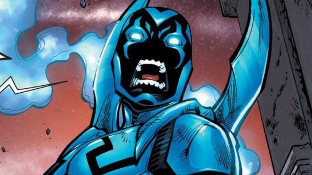 Blue Beetle angry