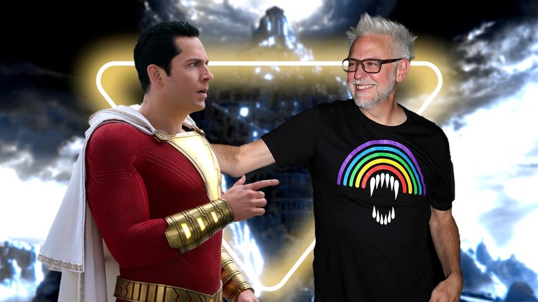 James Gunn with his hand on Shazam