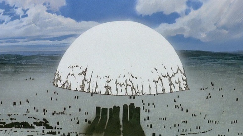 The title character destroys Tokyo in Akira (1988)