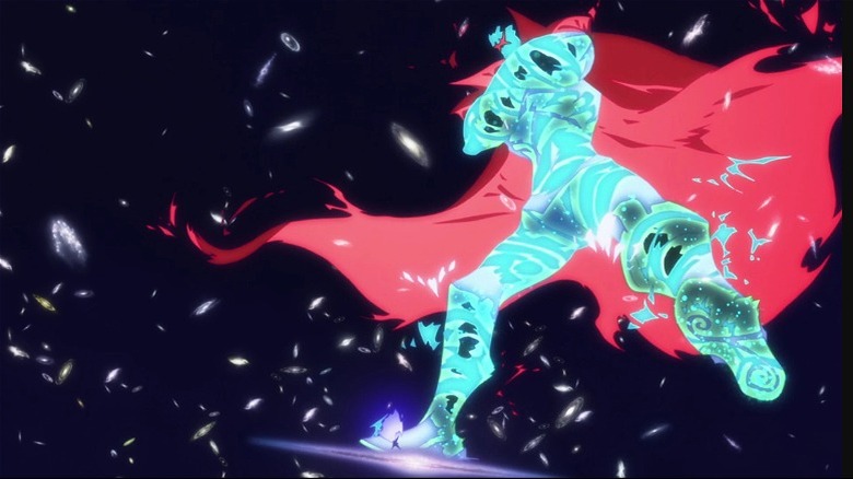 Super Tengen Toppa Guren Lagann destroys galaxies in Gurren Lagann (2007)
