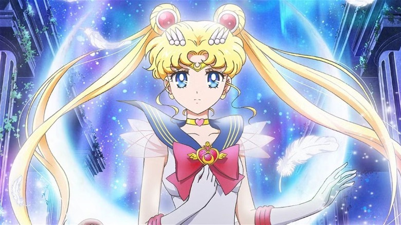 Sailor Moon looking powerful and glowing in Sailor Moon (1992-1997)