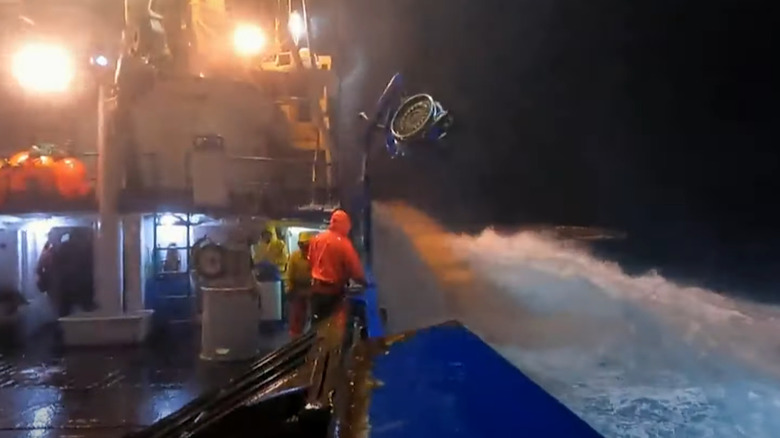 The F/V Northwestern sailing through stormy waters