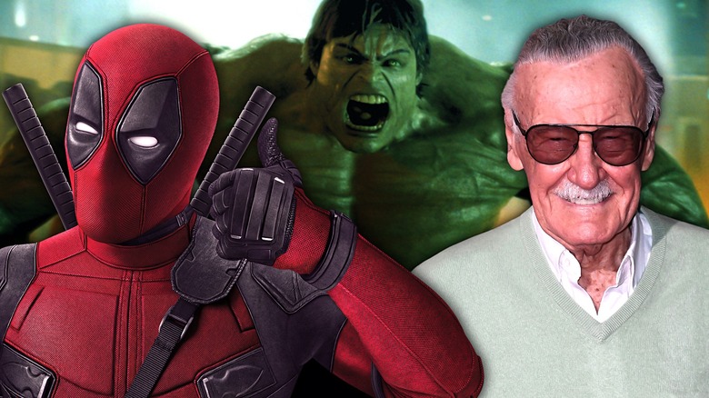 Deadpool Hulk Stan Lee composite