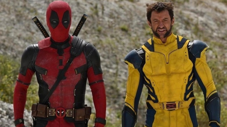 A side-by-side shot of Deadpool and Wolverine