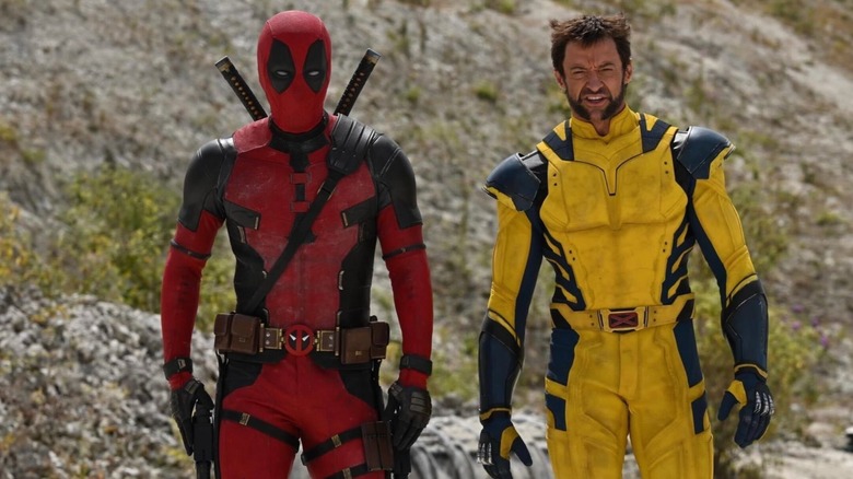 Wolverine and Deadpool walk