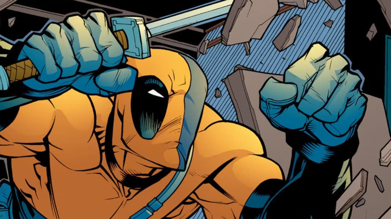 Antimatter Deathstroke wielding blade