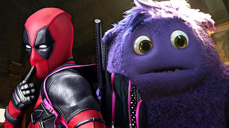 Deadpool and Blue composite image