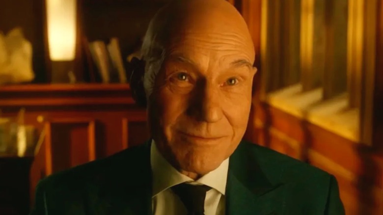 Professor X smirking