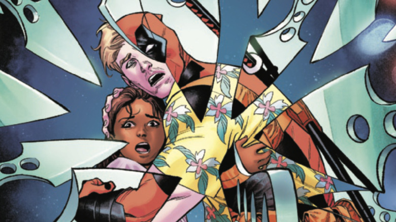 Deadpool holding Ellie
