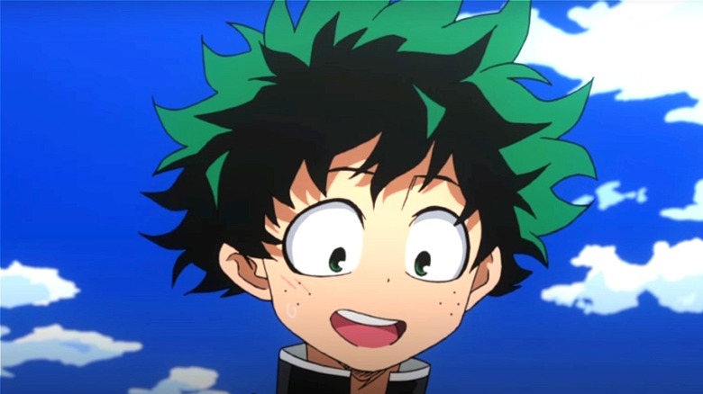 Deku from My Hero Academia smiling 