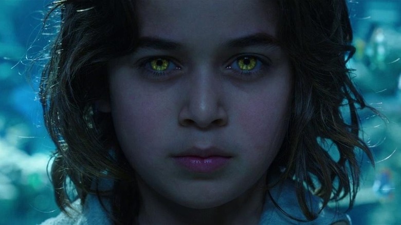 A young Arthur Curry channeling his water-based powers in Aquaman (2018)