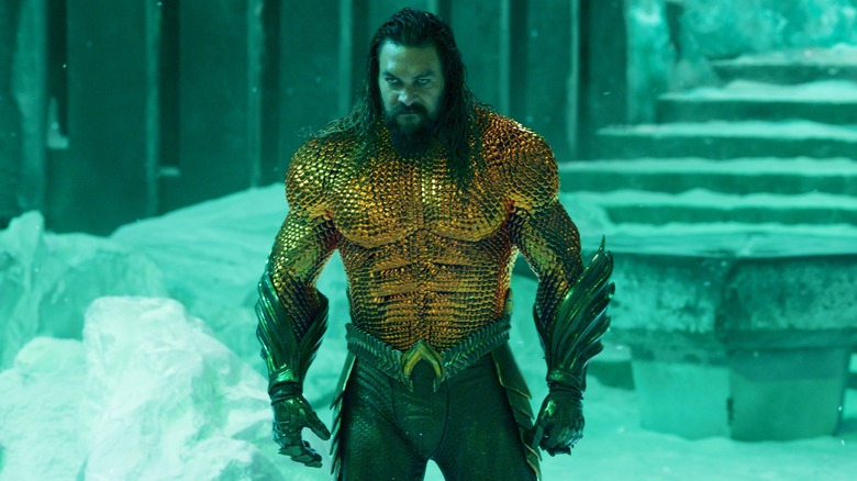 Aquaman confronting Black Manta in Aquaman and the Lost Kingdom